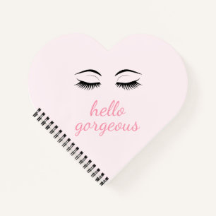 Hello Gorgeous with Pretty Eyelashes Glam Notebook