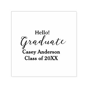 Hello graduate class of 20XX name congrats stylish Self-inking Stamp