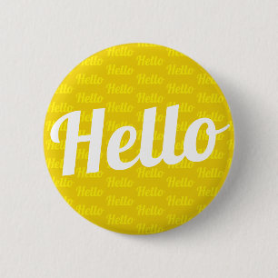Hello greeting 2 inch round button