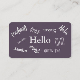 Hello Greeting Business Card