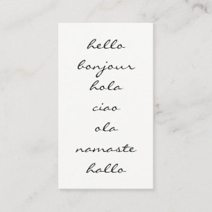 Hello Greetings Business Card