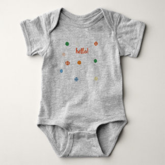 Hello! Grey with Polka Dots Bodysuit
