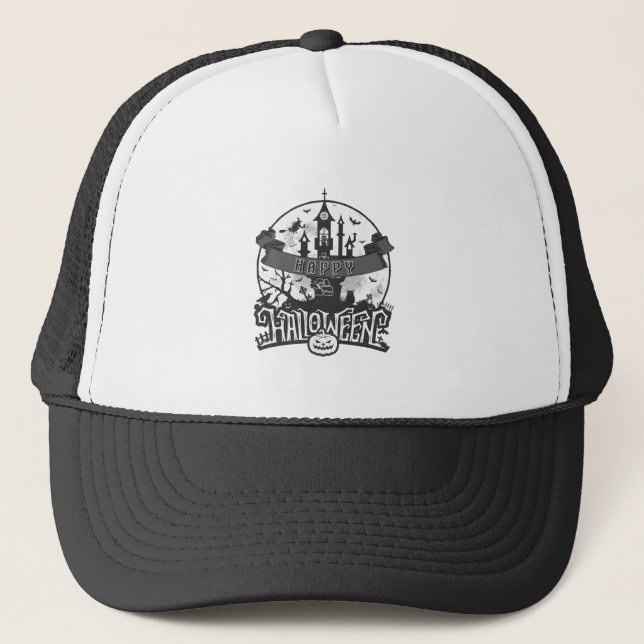 Hello Halloween - Halloween party Trucker Hat (Front)
