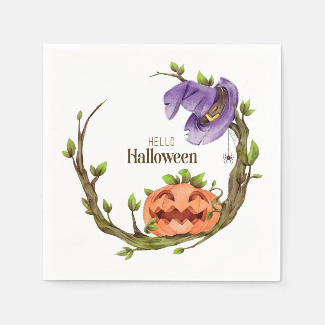 Hello Halloween Napkin (Front)