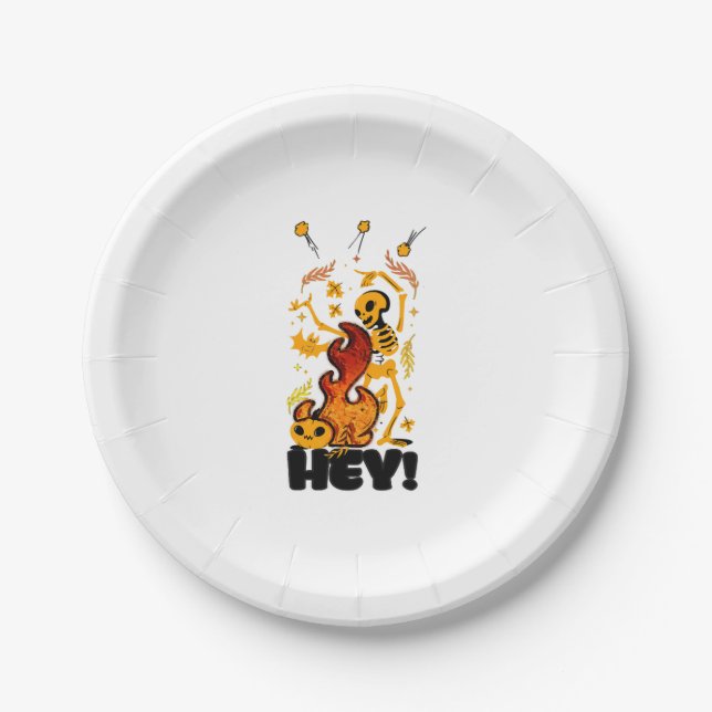 hello Halloween  Paper Plate (Front)