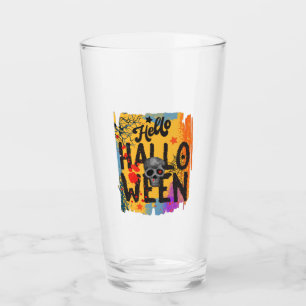 Hello Halloween – Skull, Spooky Branches & Web Glass