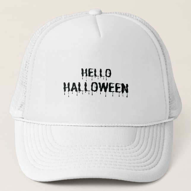 hello Halloween  Trucker Hat (Front)