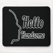 Hello Handsome Profile Face Drawing Typography