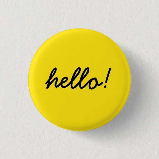 hello happy design 1 inch round button (Front)