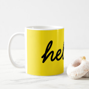 hello happy design coffee mug