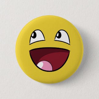 hello happy face 2 inch round button