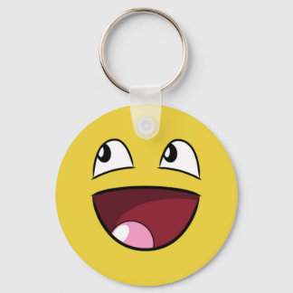 hello happy face keychain