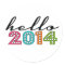 Hello Happy New Year 2014 New Year's Eve Sticker