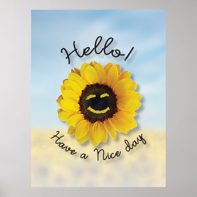Hello ! Have a nice day Poster (Front)