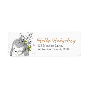 Hello Hedgehog Return Address Label