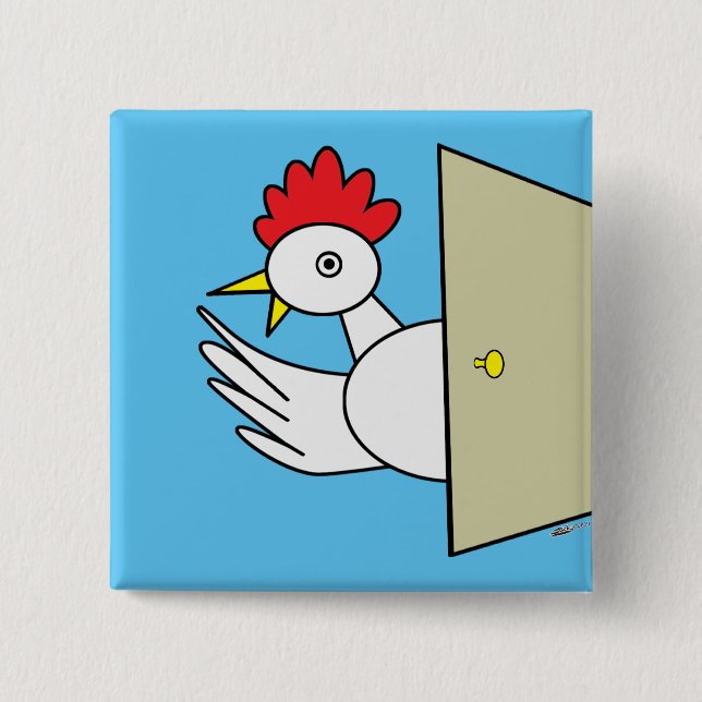 Hello!  Hello! 2 Inch Square Button (Front)