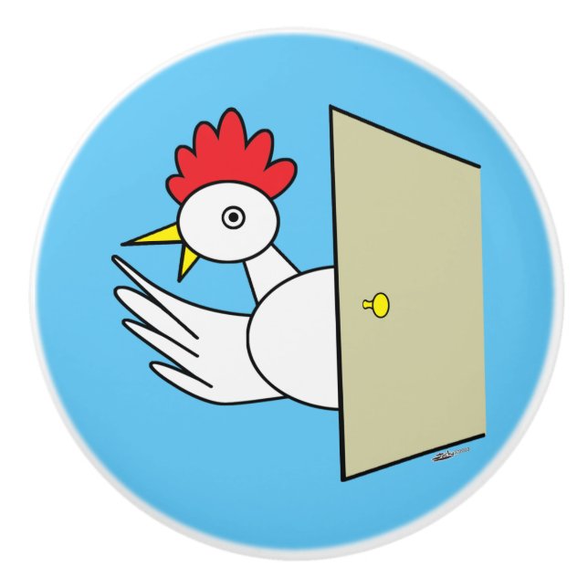 Hello!  Hello! Ceramic Knob (Front)