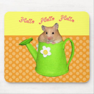 Hello hello hamster mouse pad