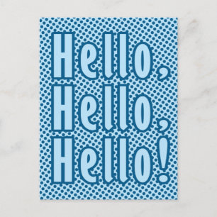Hello Hello Hello Postcard