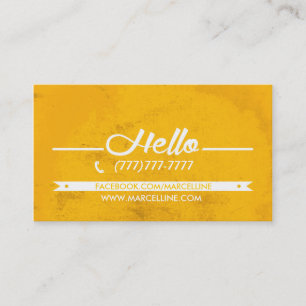 Hello hexagon grunge business card