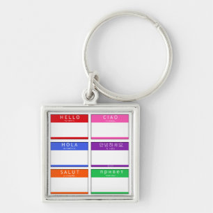 Hello, Hola, Salut, Ciao Keychain