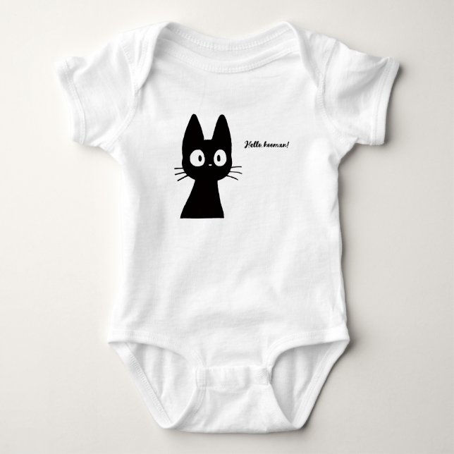 Hello Hooman Cat for Baby Bodysuit (Front)
