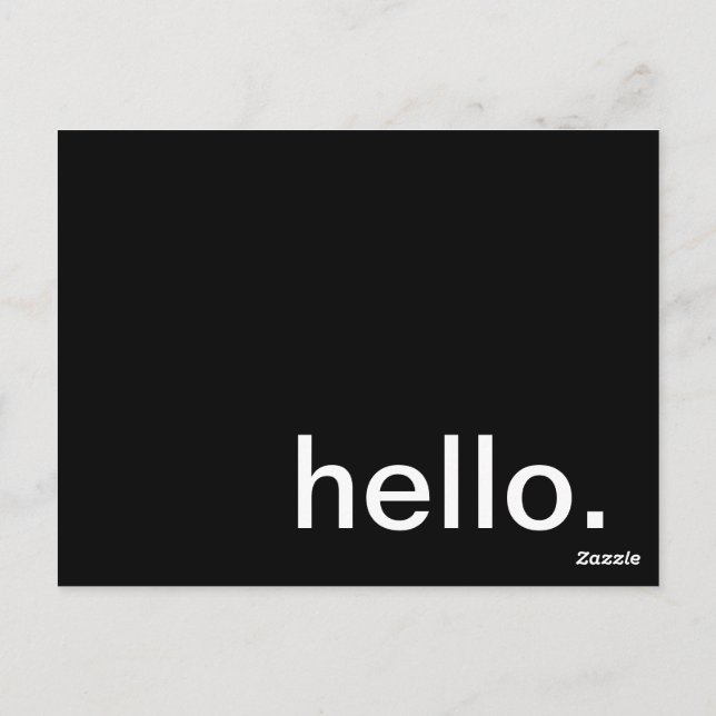 hello. how are we doing? postcard (Back)