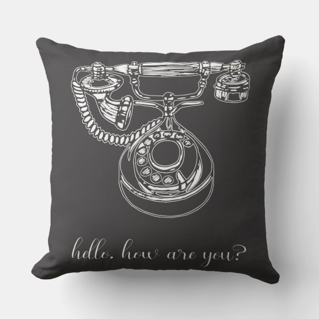 Hello, how are you? outdoor pillow (Front)