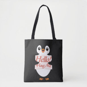 Hello! Hug Me - penguin costume personalization Tote Bag