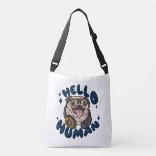 Hello human Cute dog Crossbody Bag