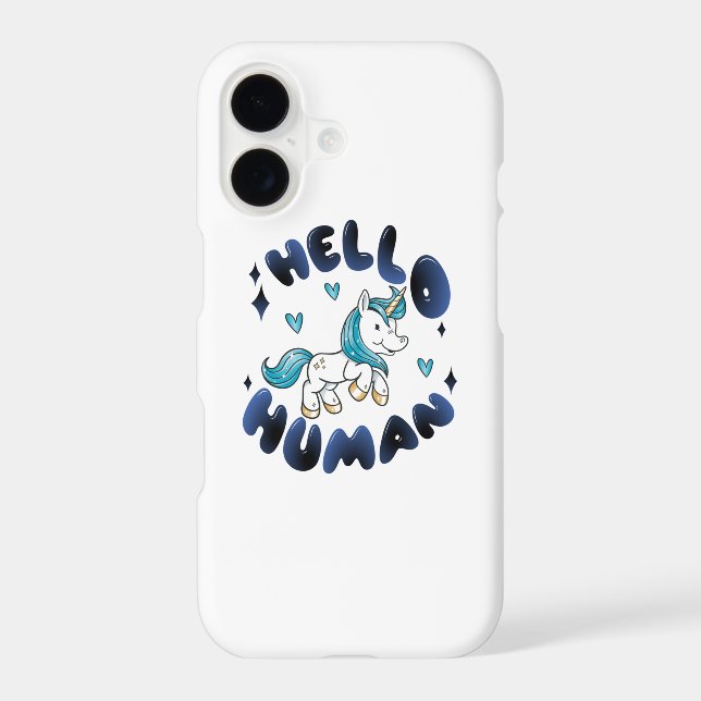 Hello human Lovely Unicorn Samsung Galaxy Case (Back)