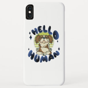 Hello human Meditating yoga dog iPhone XS Max Case