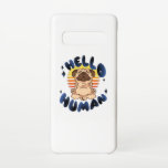 Hello human Meditating yoga dog Samsung Galaxy Case<br><div class="desc">Cute dog-design featuring a lovely dog meditating in a yoga pose with the quote "Hello human".  A perfect match for every dog lover and pet owner. Great gift idea for adults as well as for kids.</div>
