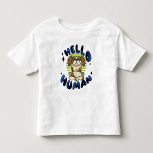 Hello human Meditating yoga dog Toddler T-shirt
