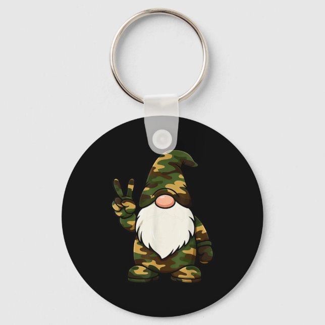Hello Hunting Season Christmas Camouflage Camo Gno Keychain (Front)