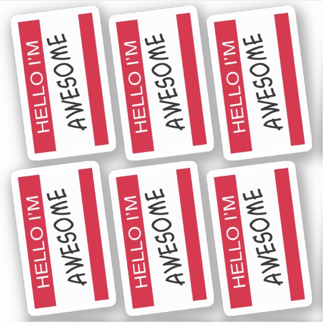 Hello I Am Awesome Set of 6 (Front)