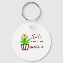 Hello I am new here baby shower kids floral leaf p