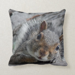 Hello I am Squirrel Throw Pillow