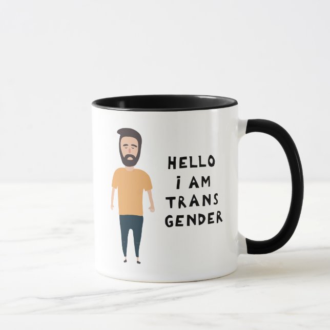 Hello I Am Transgender Mug (Right)