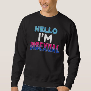 Hello I'm Bisexual Lgbt Pride Gay And Lesbian Rain Sweatshirt
