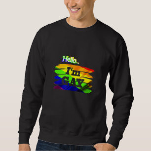 Hello Im Gay Gay Pride My Boyfriend Is LGBT-Q Sweatshirt