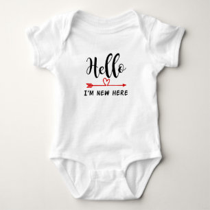 Hello, I'm New Here Baby Vest Bodysuit
