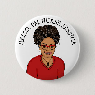 Hello, I'm Nurse Add Name   2 Inch Round Button