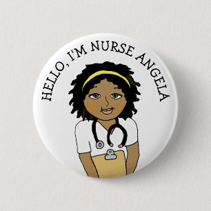 Hello, I'm Nurse Add Name 2 Inch Round Button