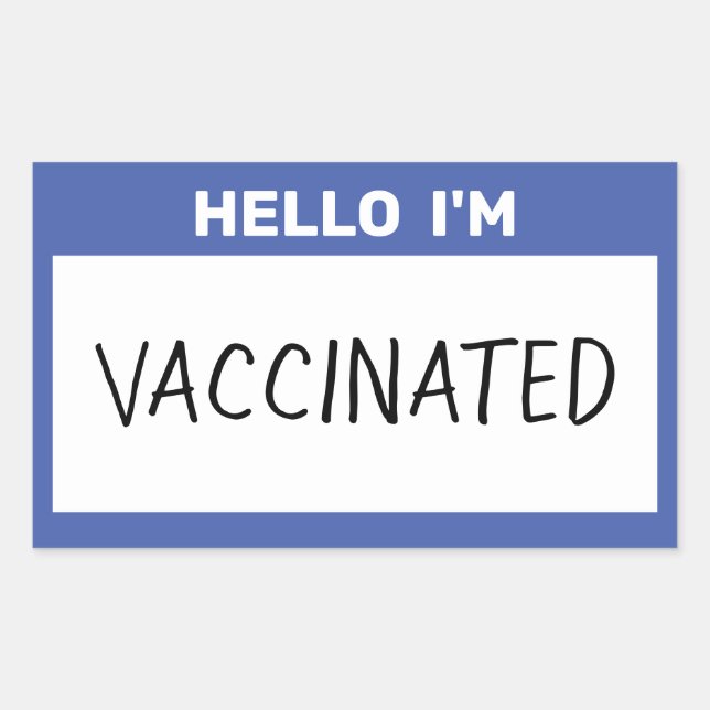 Hello I'm Vaccinated Sticker (Front)
