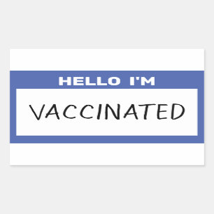 Hello I'm Vaccinated Sticker
