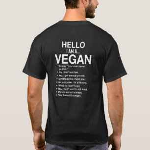 Hello I'm Vegan Mens/Unisex Front & Back Designs T-Shirt