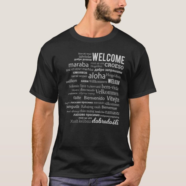 Hello In Different Languages Cute Tee Multilingual (Front)