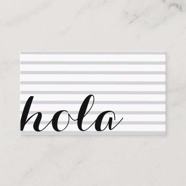 Hello, interpreter translator language teacher business card (Front)