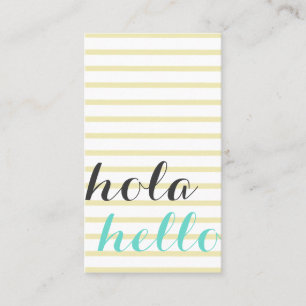 Hello, interpreter translator teacher languages business card